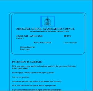  zimsec o level english  green book