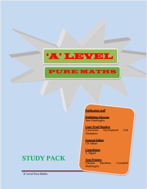  a Level Pure Maths Study Pack